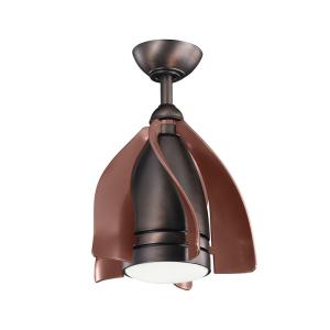 Ventilador de techo LED 38 cm acero bronce