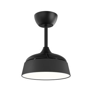 Ventilador de techo retráctil color negro metal