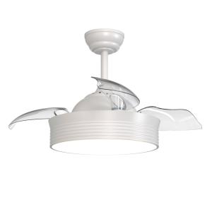Ventilador de techo retráctil con luz led blanca