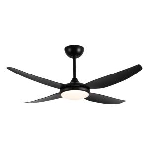 Ventilador de techo silencioso con luz negro