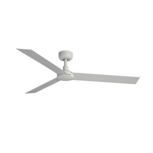 Ventilador sin luz blanco mate aluminio