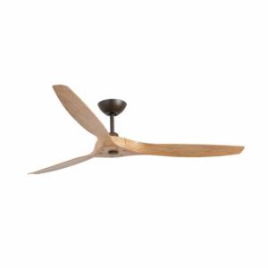 Ventilador sin luz marrón oscuro acero