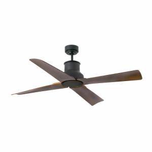 Ventilador sin luz marron oscuro pvc y sintético 127cm