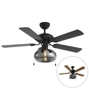 Ventilador techo negro 107 cm
