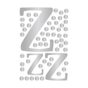 Vinilo decorativo de pared zzz plata
