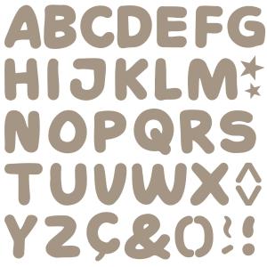 Vinilo infantil letras abecedario (grande) en beige