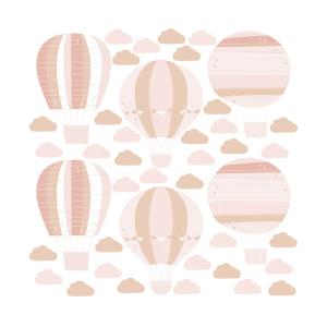 Vinilos decorativos adhesivos globos aerostáticos rosa