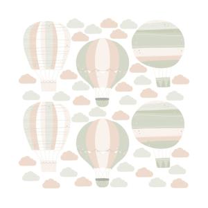 Vinilos decorativos adhesivos globos aerostáticos verde