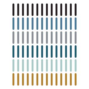 Vinilos decorativos adhesivos infantiles azul y mostaza