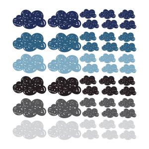 Vinilos decorativos adhesivos nubes pequeñas azul y gris