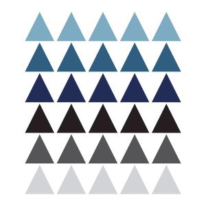 Vinilos decorativos adhesivos triangulos azul y gris