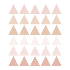 Vinilos decorativos adhesivos triangulos rosa y beige
