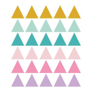Vinilos decorativos adhesivos triangulos rosa y lila