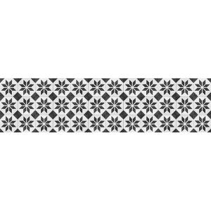 Vinylteppich mit grafischen motiven, graue sterne 196x130cm