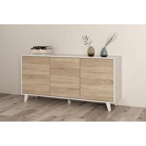 Mobelcenter - Mueble Aparador Moderno 3 puertas - Color Bla…