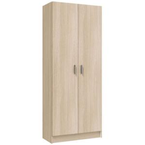 Armario multiusos 2 puertas escobero roble