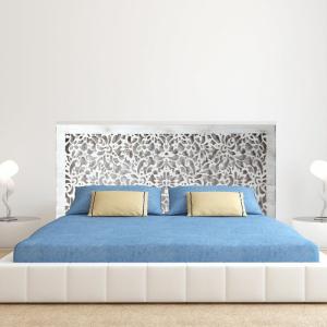 Cabecero de cama Blanco Envejecido, 145x80 cm, Modelo Mosai…