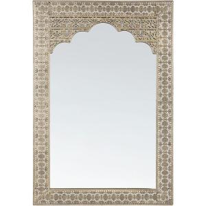 Espejo de pared dorado 60 x 91 cm rectangular diseño marroq…