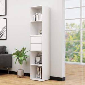 Estantería librería madera contrachapada blanco 36x30x171 c…