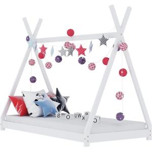 Estructura de cama infantil madera maciza pino blanca 70x14…