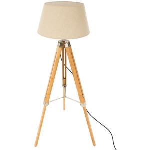 Lámpara de pie trípode 'Runo' - bambú y marfil a. 145 cm At…