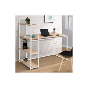 Idmarket - Mesa de escritorio para pc con librería, madera…