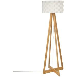 Lámpara de pie 'Moki' - bambú y blanco - a. 150 cm Atmosphe…