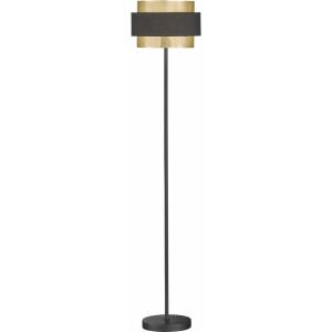 Wofi - Lámpara de pie negra dorada lámpara de pie negra lám…