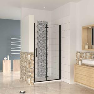 Aica - Mampara ducha frontal baño dos puerta plegable con p…