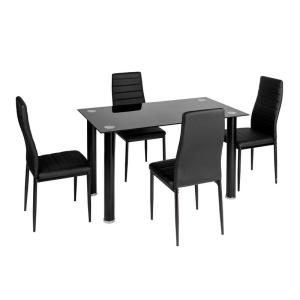 Comedor de estructura metálica - mesa con 4 sillas