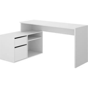 Mesa de escritorio en forma de l Blanco 75x139x92 cm - rox…