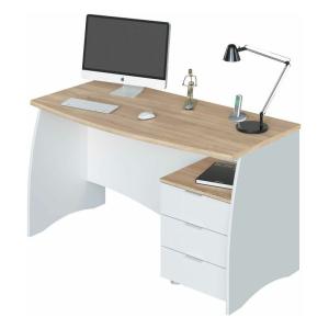 Mesa de escritorio Stil Buc 3 cajones Blanco Artik (Blanco…