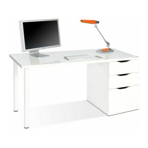 Duehome - Mesa de escritorio Athena Blanco Artik (Blanco Ma…