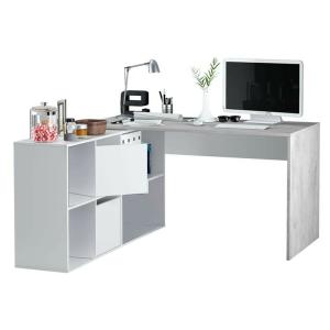 Mesa escritorio Adapta XL Blanco Artik (Blanco Mate) - Gris…