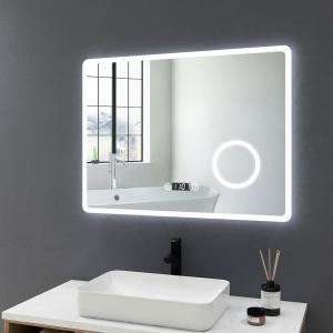 Espejo de baño con luz, espejo de baño con 3X lupa, 90x70cm…