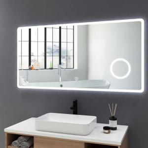 Meykoers - Espejo de baño con luz, espejo de baño con 3X lu…