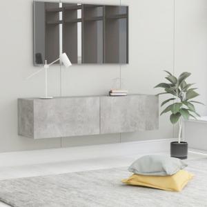 Mueble Salon para TV madera contrachapada gris hormigón 120…