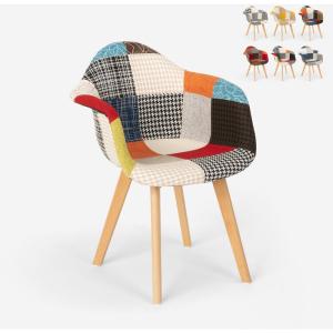 Sillón de patchwork de diseño nórdico, salón, cocina, estud…