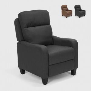 Sillón relax reclinable push-pull con reposapiés de tela Ky…