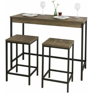 Set de mesa y taburetes de estilo industrial mesa alta de b…