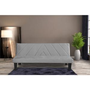 Sofá cama reclinable paula sistema clic clac color gris, Me…