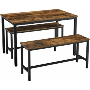 VASAGLE Juego de Mesa de Comedor y Sillas, Mesa de Cocina d…