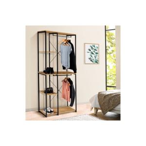 Idmarket - Vestidor perchero doble detroit con estantes de…