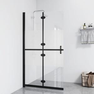 Mampara de ducha plegable vidrio esg medio esmerilado 110x1…