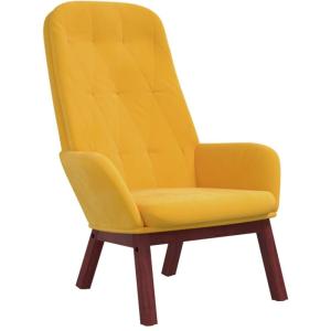 Sillón de relax de terciopelo amarillo mostaza Vidaxl Amari…