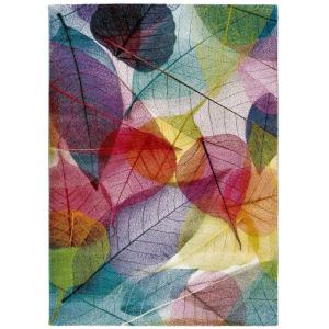 Colors 22368 - Alfombra Moderna con dibujo de hojas de colo…
