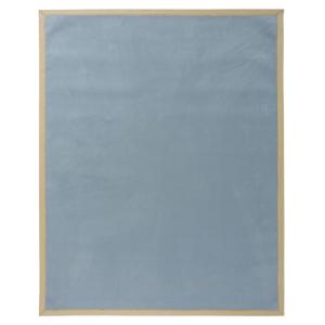 Craster - Alfombra lisa de lana - Color Azul - Borde Cenefa…