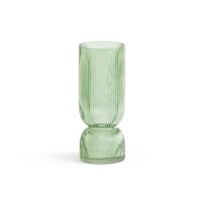 Jarrón de cristal estriado, al. 26 cm, Valira