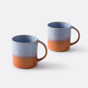 Juego de 2 tazas en gres esmaltado reactivo, Ikora