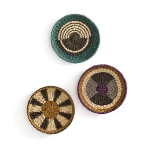 Lote de 3 decoraciones de pared Ø28 cm, Onaga